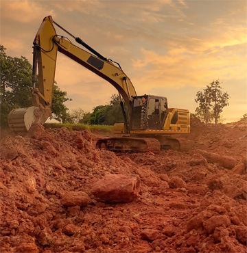 Haztek Inc. safety consulting firm digging at construction site.